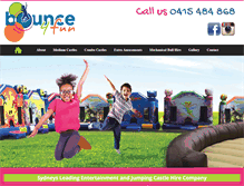 Tablet Screenshot of bounce4fun.com.au